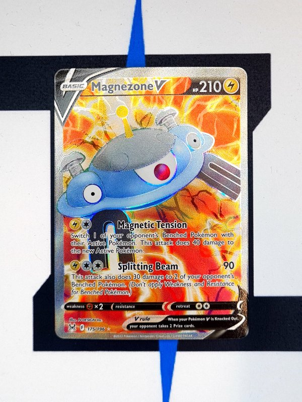 Magnezone V Full Art Card 175/196 Lost Origin Expansion Pokemon Magnezone V  Full Art Card - 175/196 Lost Origin Expansion Trading Card Pikachu Card