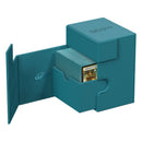 ultimate-guard-flip-n-tray-133-xenoskin-monocolor-petrol-deck-fach-offen