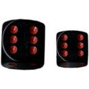 Chessex Opaque Würfel Schwarz/ Rot